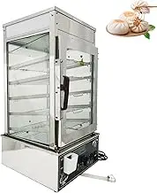 Commerical Bun Steamer Machine 1200W,220V Hot Food Display Cabinet Warmer, 5 Layer Electric Food Display Cabinet with 30-110℃ Temperature Range for Buffet 5 Floors