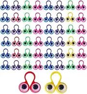 Eye Finger Puppets – 50 Pack Moving Eyeball Rings for Fingers, Funny Toy Set | Creative Eye-on-Finger Girls, Joke for Parties, Halloween Eyeball Accessories, Puppet Rings for Fun