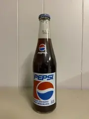 RARE Vintage 9" Inch Mexico Mexican Full Pepsi Cola Bottle English Spanish