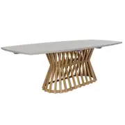 Waverley 2.6m Outdoor Concrete Look Dining Table - Outdoor Tables