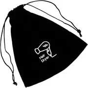 FOMIYES Hair Dryer Storage Bag for Travel Compact Drawstring Hair Tool Pouch Hotel Home Use Black