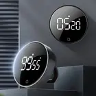 LED Digital Timer USB Rechargeable Magnetic Alarm Clock 3 - Level Volume