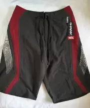 NEW Youth Boy 16 TONY HAWK Swim Suit Skate Board Shorts Surf Trunks Black Metall