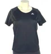 Adidas ClimaLite Black Short Sleeve Top Shirt Women's Small S NWT