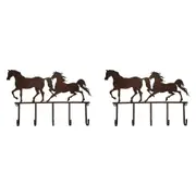 2x LVD Metal Hooks Running Horses Rustic Decorative Home Decor Organisation
