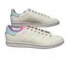 New Adidas Stan Smith Vegan Leather Cream Mint Pink Low Tops Sneakers- Size 11