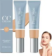 CC Cream for Older Women, Color Correcting & Brightening Face Concealer, Matte Full Coverage Foundation, Long-Lasting Hydrating Tinted Moisturizer, Even Skin Tone, Waterproof (dark 2pcs)