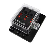 6-Way Circuit Blade Fuse Box Block LED Indicator Car 12V 32V Holder Marine Boat