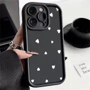 Case For iPhone 16 15 14 13 12 Pro Max 11 XS XR Girl's Love Heart Silicone Cover