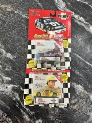 Two- 1995 Preview Edition Geoff Bodine, Michael Waltrip Diecast Cars