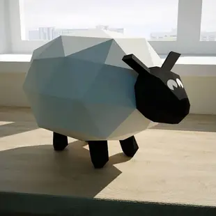 小綿羊3d立體紙模型 擺飾 裝飾 模型 紙模型 微縮模型 動物模型 羊擺件 學校手工diy活動學生獎品居家擺飾