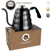 Gooseneck Kettle Stainless Steel Coffee Tea Stovetop Built-in Thermometer 40oz