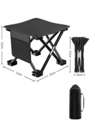 NNEDSZ 33*32cm Black Outdoor Folding Stool - Lightweight Portable Picnic Chair,