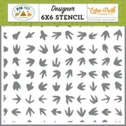 Echo Park Stencil 6"X6"-Fossil Footprints, Dino-Mite DM321034