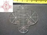 Quilting Template Ruler 3mm thick Half-circles Clamshells Low Shank Machines