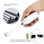 (Silver)Handheld Milk Frother Electric Foam Maker For Coffee Lattes Eggs Drin