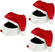 Mobestech Christmas Helmet Hat Xmas Cap Motorbike Helmet Xmas Hat Helmet Cover Adult Helmet Santa Hats Christmas Hat Christmas Santa Cosplay Costume Santa Dress up Full Helmets Polyester Red