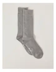 [Blaq] Full Terry Bamboo Boot Socks in Cloud Smoke