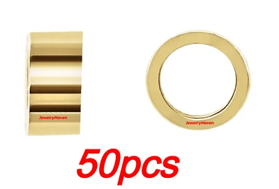 (50) ***TINY*** 1mm x 2mm OD 14k Yellow Gold Stringing CRIMP TUBES Tube Beads US