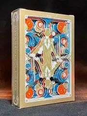 Dan & Dave Smoke & Mirrors V8 Gold Joker carved playing cards by Victor de Urda