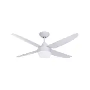 Arlec 120cm White Chicago 4 Blade AC Ceiling Fan with Light