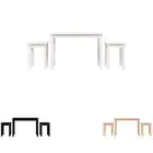 Nesting Tables Set of 3 Coffee Table Side Table White Solid Wood Pine vidaXL