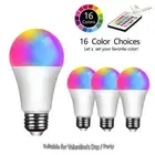 RGB LED Bulb E27 Light 16-Colour Chang Remote Control Screw Lamp 7-15W