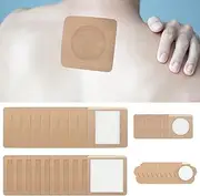 40Pcs Castor Oil Pack Wrap, Self Adhesive Belly Button Cover, Organic Cotton Belly Button Patches for Waist Back Neck, Leak Proof Adhesive Cold Pressed Oil Wraps With Cotton Inner Layer for Work Sleep