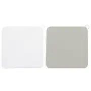 2Pcs Silicone Floor Drain Anti-Odor Mat Silicone Floor Drain Cover White Grey