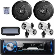Pyle PLMRB29B Single DIN MP3 Receiver W/Cover, 2x 2.25’’, 8'' Speakers + Wire