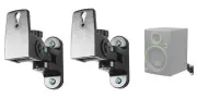 (2) Hidden Wall Mount Swivel Brackets For Mackie CR5BT Studio Monitor Speakers