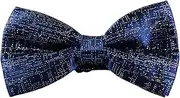 [Zasel] Mens Blue Sparkly Glitter Patterned Bow Tie