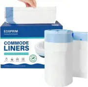 60Pcs Disposable Commode Liners, Portable Toilet Bags for Chairs and Buckets