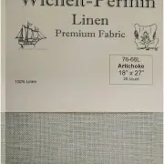 Artisan Linen Canvas: Exquisite 18" x 27" Cross Stitch Fabric - Artichoke Green,