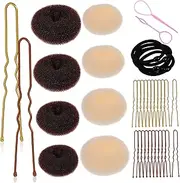 VICASKY 1 Set Bun Donut Hair Bun Maker Kit with Shaped Clips Hair Ties Versatile Styling Tools for Women