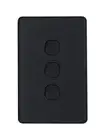 Beacon Lighting Lucci Power Ion 3 Gang Switch in Black
