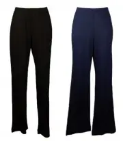 RAGNO women's long trousers, wide viscose model, elastic waist, article DM61PE