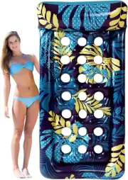 Inflatable Pool Float - Oversized Pool Raft and Float for Adults, Cooling Pool L