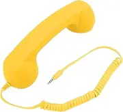 Retro Handset Black Wireless Radiation ProofSpeaker 3.5mm Plug Superior Performance for All Smartphones and Computers (Yellow)