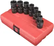 3654 3/8-Inch Drive Standard Fractional Universal Impact Socket Set, SAE, 6-Poin