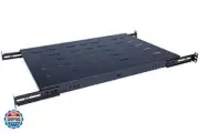 Raising Electronics Fixed Rack Server Shelf 1U 19Inch Shelves 4 Post Rack Mou
