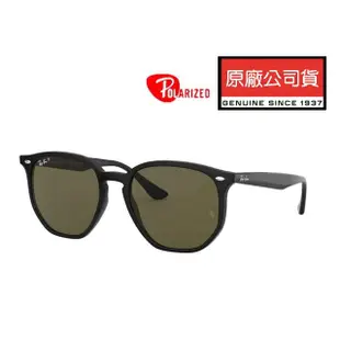 【RayBan 雷朋】亞洲版 瘦子配戴款 時尚偏光太陽眼鏡 RB4306F 601/9A 黑框墨綠偏光鏡片 公司貨