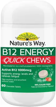Nature's Way B12 Energy Quick Chews 60 Tablets