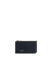 Saint Laurent Zip Card Holder 584105 0SX0E 1000 - Wallets & Pouches - Black