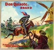 Alhambra Don Quixote Orange Citrus Crate Label Print