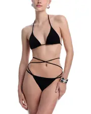 Norma Kamali Criss Cross Bikini Top & Bottom Set