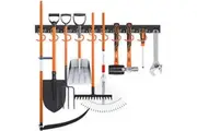 64" Garden Tool Hanger Wall Mounted Storage Organizer Mop Broom Holder Hook Pegs
