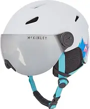 McKINLEY Boys' Pulse S2 Visor Hs Ski Helmet, White/Turquoise, M
