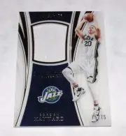 2015-16 Panini Immaculate GORDON HAYWARD Game Worn Jersey/75 Utah JAZZ Butler