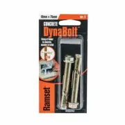 Ramset 10 x 75mm Dynabolt Plus Hex Nut Bolt